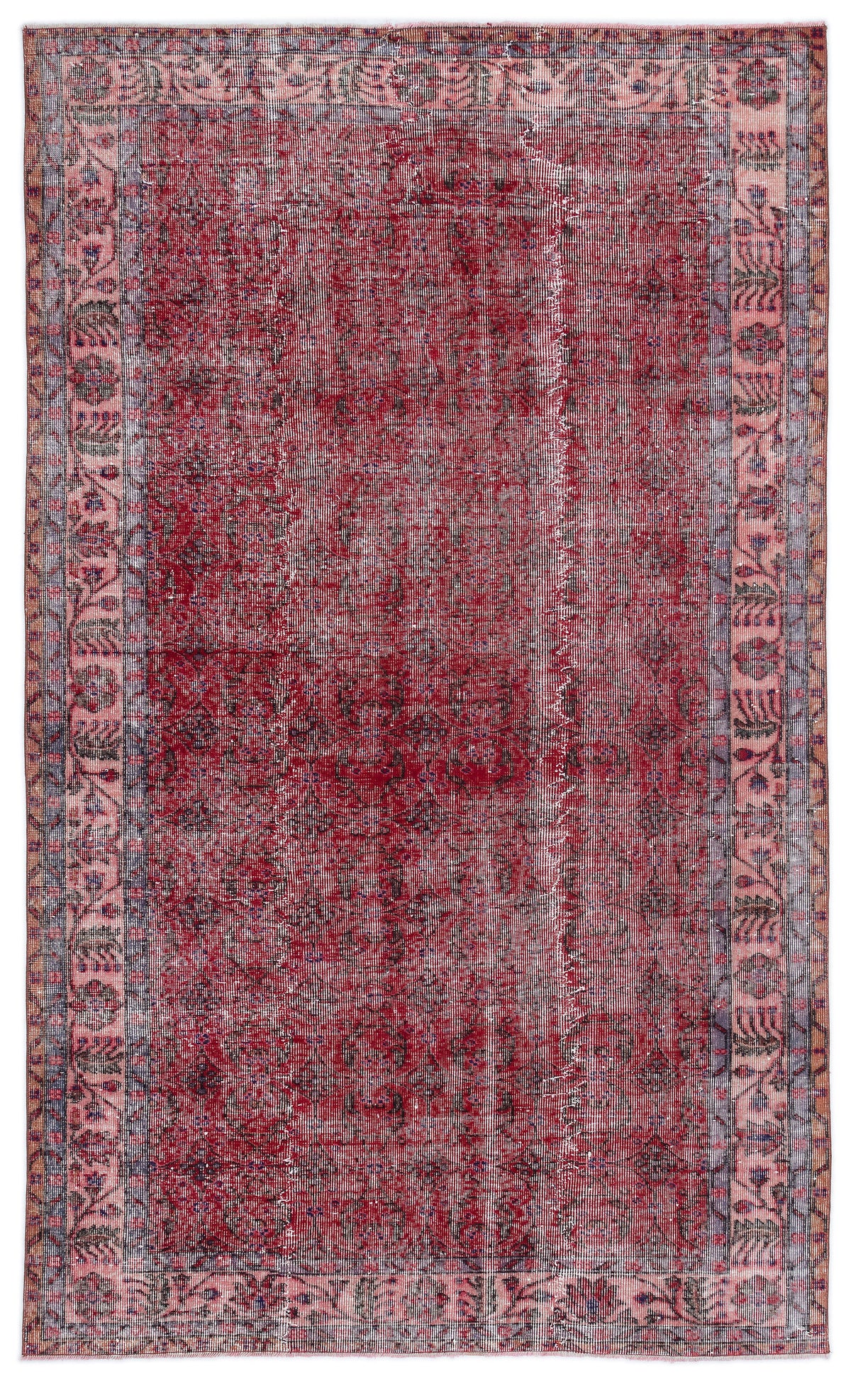 Naturel Over Dyed Vintage Rug 5&#39;6&#39;&#39; x 9&#39;3&#39;&#39; ft 167 x 281 cm