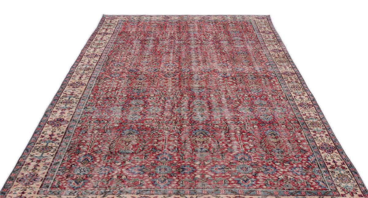 Naturel Over Dyed Vintage Rug 6&#39;5&#39;&#39; x 10&#39;6&#39;&#39; ft 195 x 320 cm