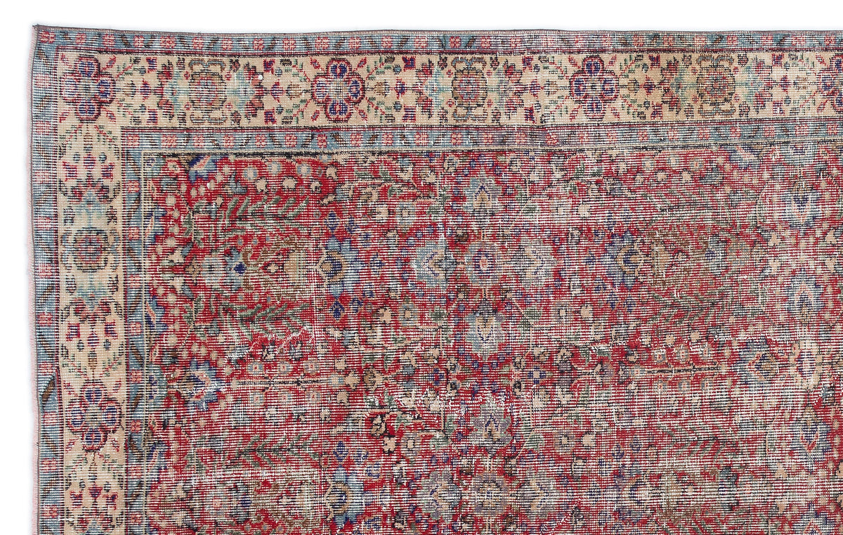 Naturel Over Dyed Vintage Rug 6&#39;5&#39;&#39; x 10&#39;6&#39;&#39; ft 195 x 320 cm