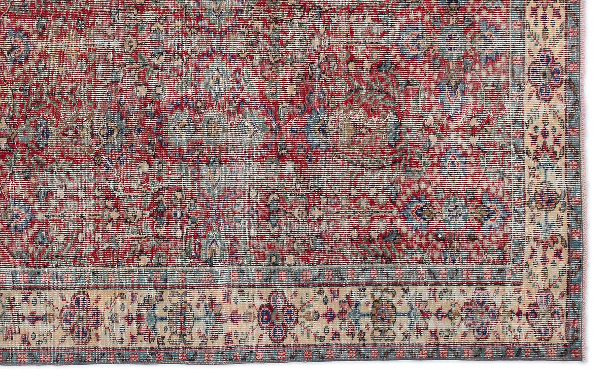 Naturel Over Dyed Vintage Rug 6&#39;5&#39;&#39; x 10&#39;6&#39;&#39; ft 195 x 320 cm