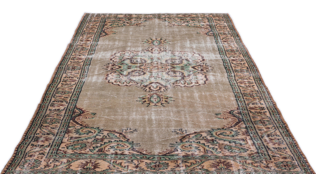 Retro Over Dyed Vintage Rug 5&#39;8&#39;&#39; x 9&#39;9&#39;&#39; ft 173 x 298 cm