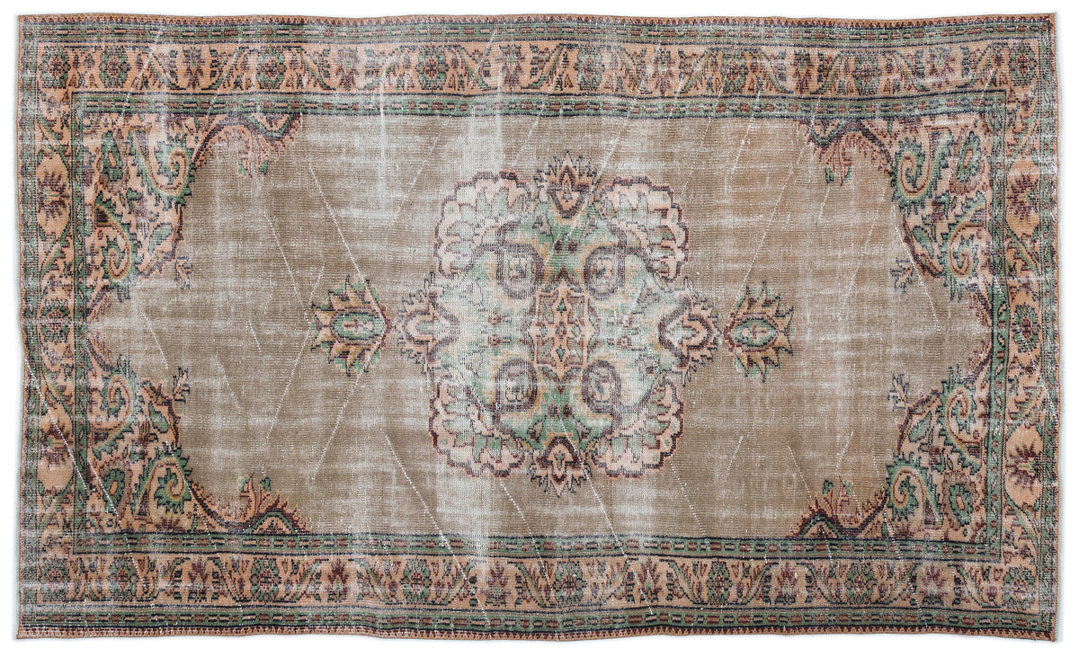 Retro Over Dyed Vintage Rug 5&#39;8&#39;&#39; x 9&#39;9&#39;&#39; ft 173 x 298 cm
