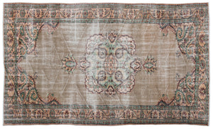 Retro Over Dyed Vintage Rug 5'8'' x 9'9'' ft 173 x 298 cm