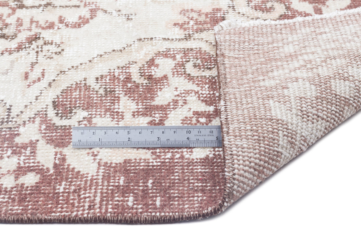 Beige Over Dyed Vintage Rug 6&#39;0&#39;&#39; x 9&#39;7&#39;&#39; ft 183 x 291 cm