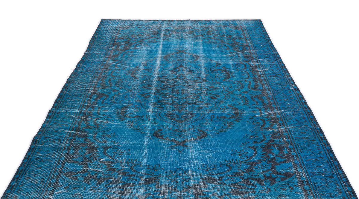Turquoise  Over Dyed Vintage Rug 5&#39;11&#39;&#39; x 9&#39;8&#39;&#39; ft 180 x 295 cm