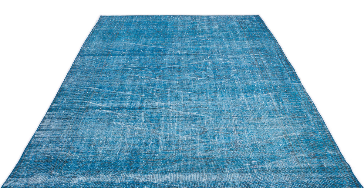 Turquoise  Over Dyed Vintage Rug 6&#39;0&#39;&#39; x 9&#39;9&#39;&#39; ft 184 x 298 cm