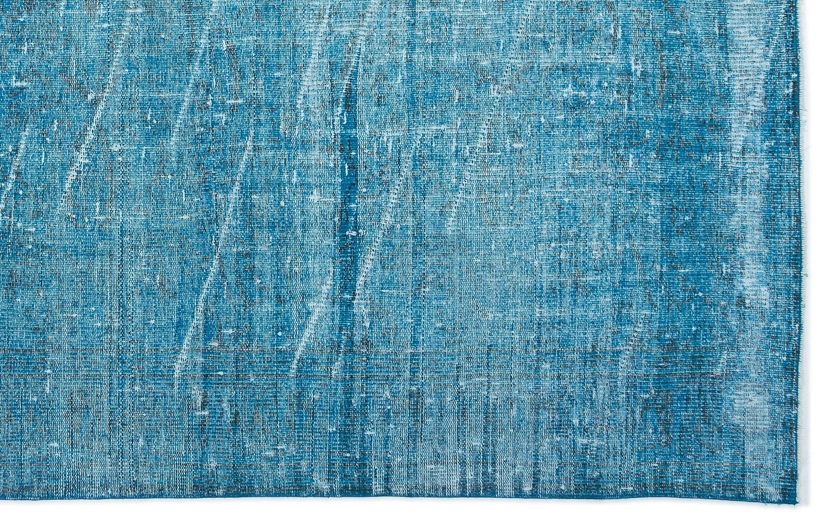 Turquoise  Over Dyed Vintage Rug 6&#39;0&#39;&#39; x 9&#39;9&#39;&#39; ft 184 x 298 cm