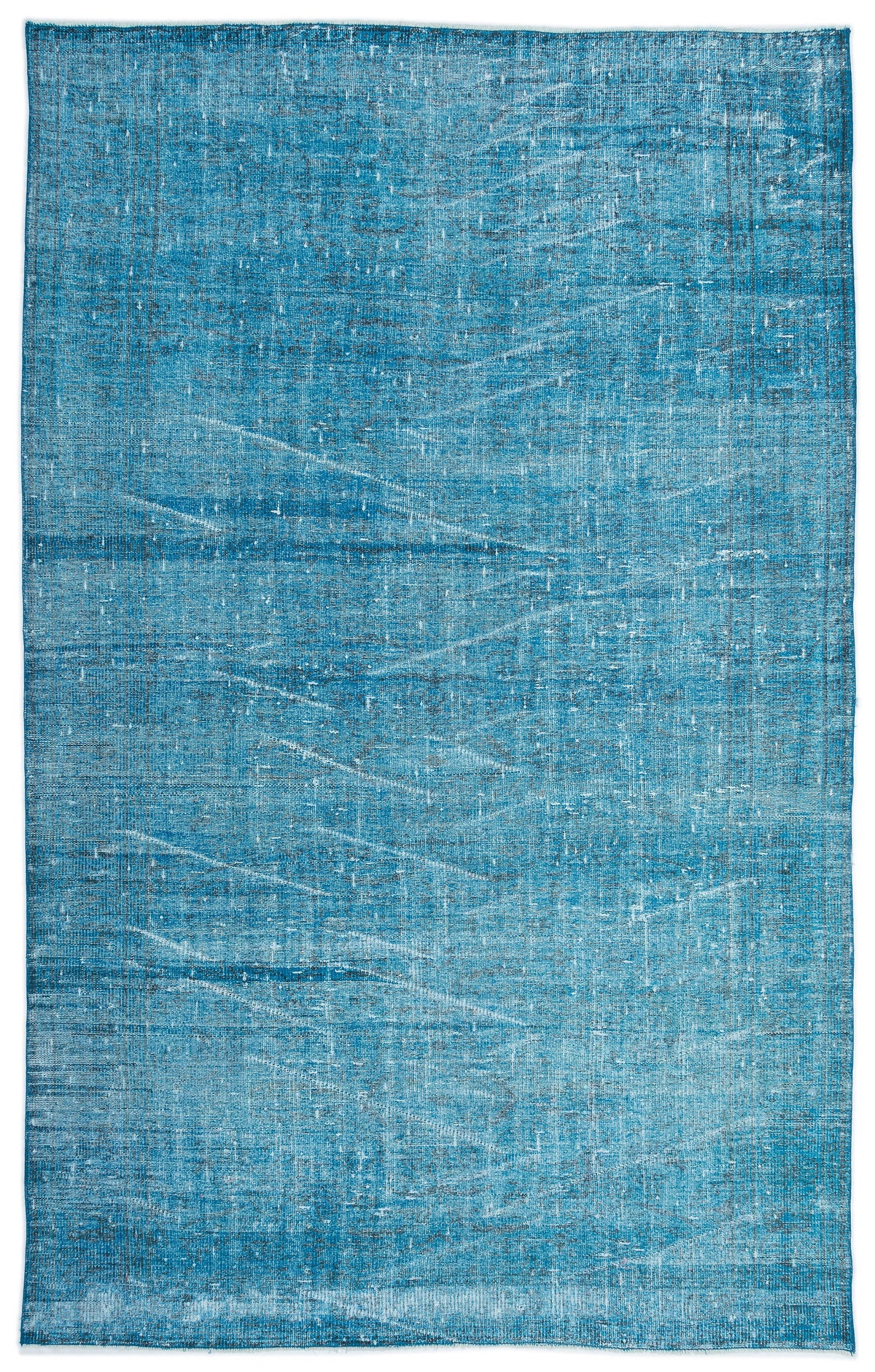 Turquoise  Over Dyed Vintage Rug 6&#39;0&#39;&#39; x 9&#39;9&#39;&#39; ft 184 x 298 cm
