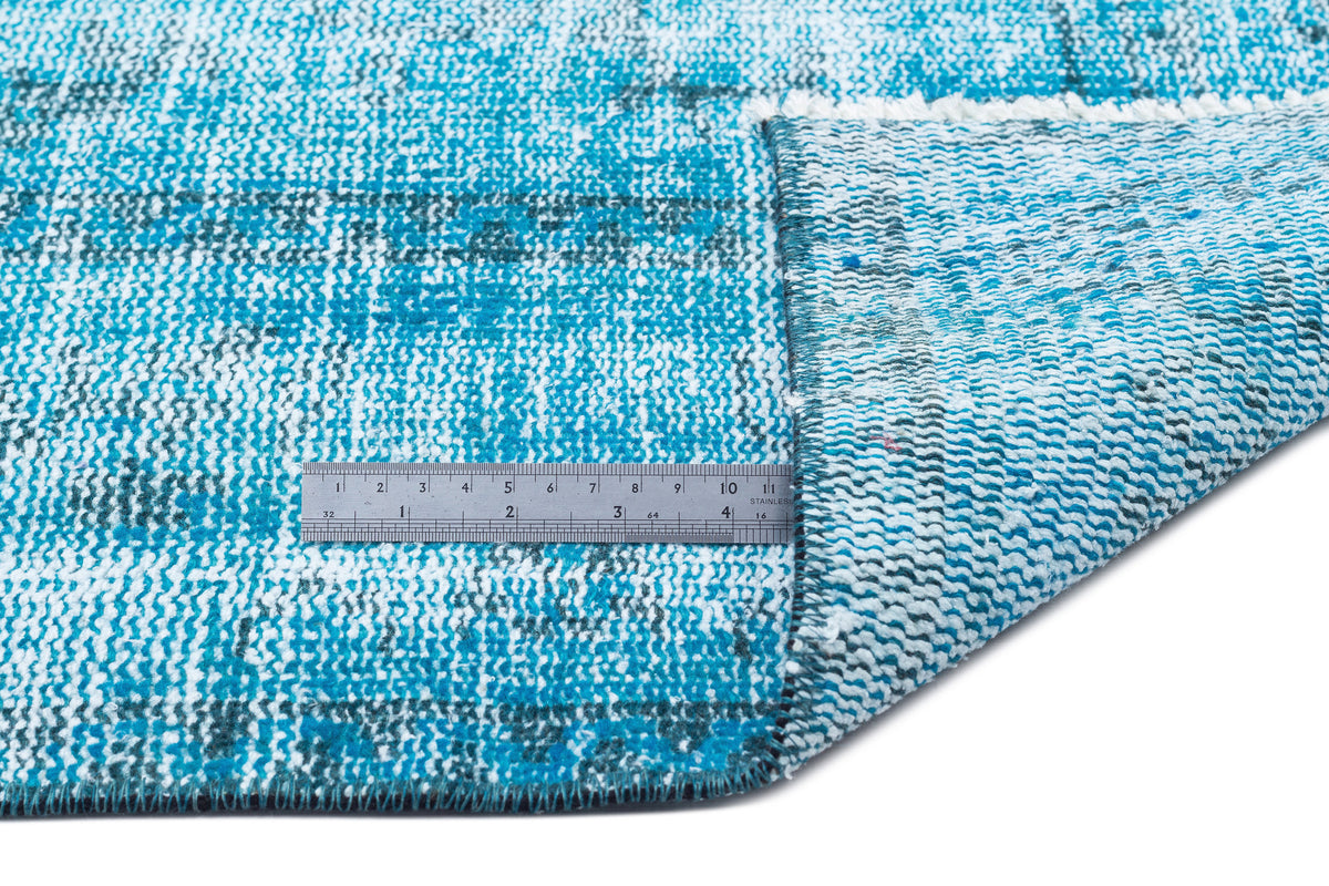 Turquoise  Over Dyed Vintage Rug 6&#39;0&#39;&#39; x 9&#39;7&#39;&#39; ft 183 x 292 cm
