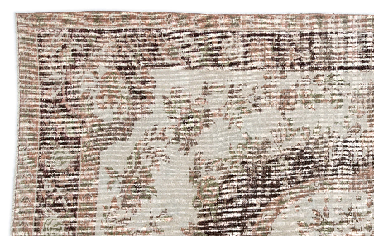 Naturel Over Dyed Vintage Rug 5&#39;8&#39;&#39; x 9&#39;1&#39;&#39; ft 172 x 277 cm