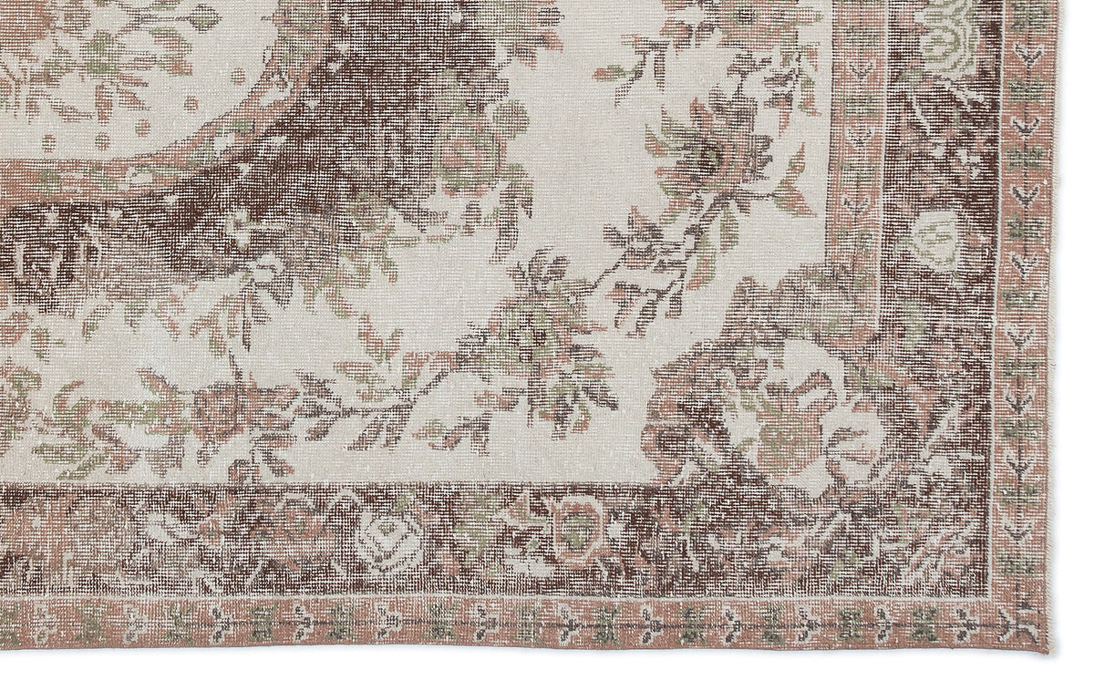 Naturel Over Dyed Vintage Rug 5&#39;8&#39;&#39; x 9&#39;1&#39;&#39; ft 172 x 277 cm