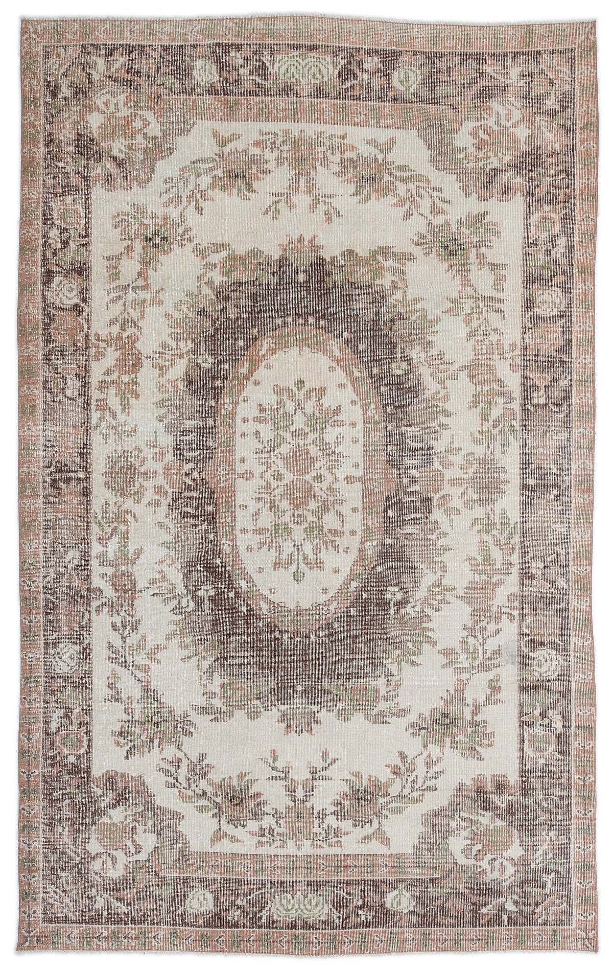 Naturel Over Dyed Vintage Rug 5&#39;8&#39;&#39; x 9&#39;1&#39;&#39; ft 172 x 277 cm
