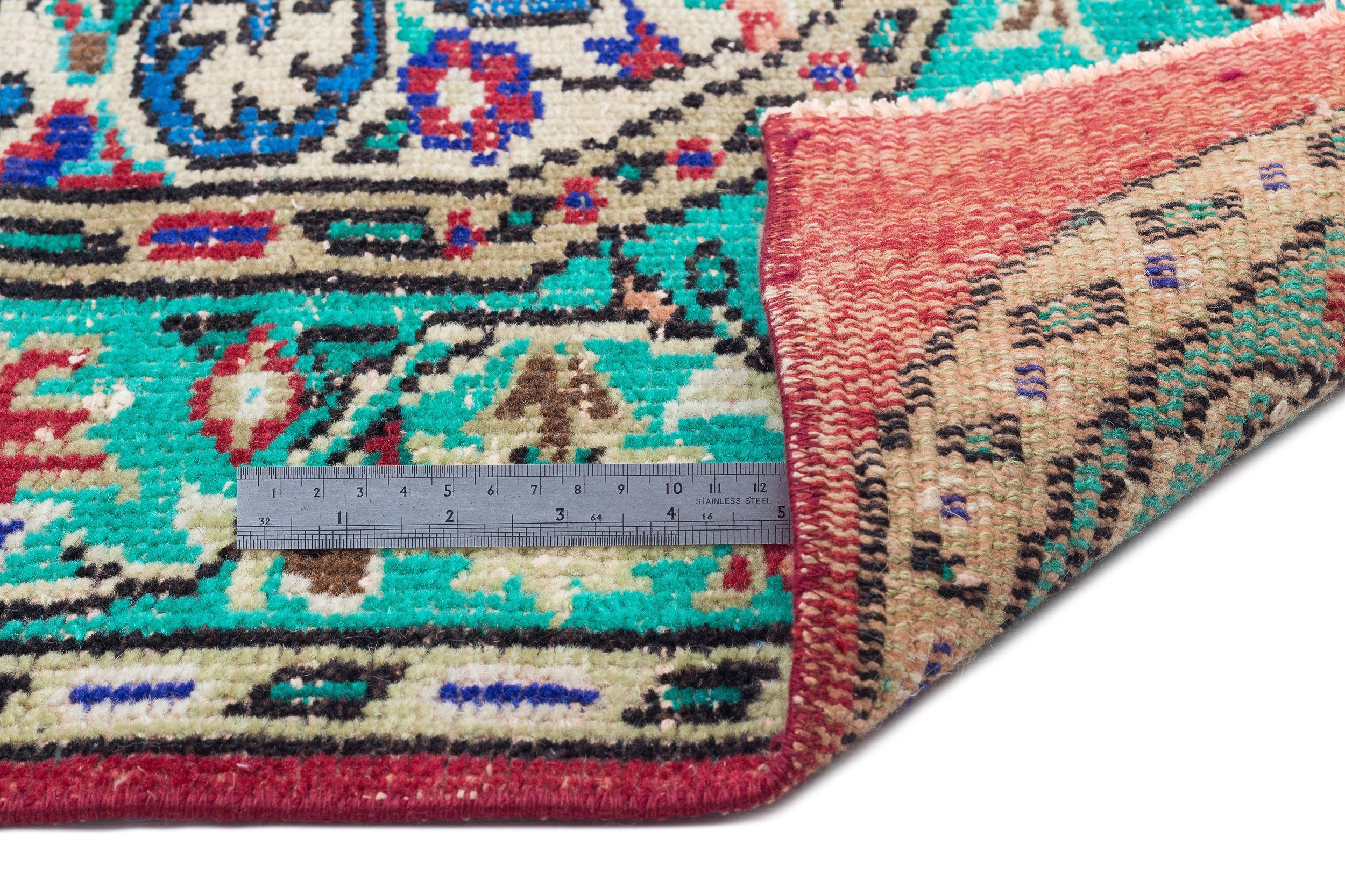 Retro Over Dyed Vintage Rug 5'10'' x 8'11'' ft 178 x 273 cm