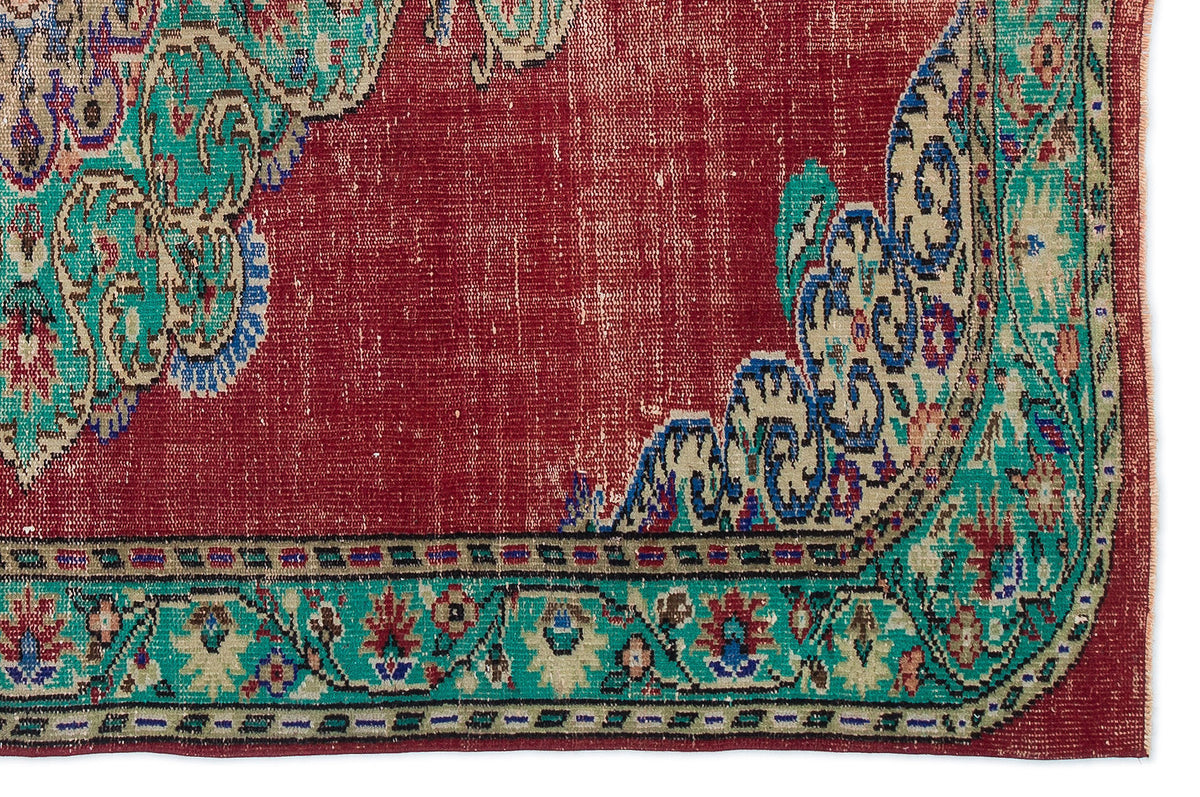 Retro Over Dyed Vintage Rug 5&#39;10&#39;&#39; x 8&#39;11&#39;&#39; ft 178 x 273 cm