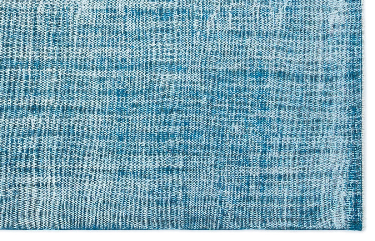 Turquoise  Over Dyed Vintage Rug 5&#39;4&#39;&#39; x 8&#39;6&#39;&#39; ft 162 x 258 cm