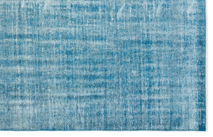Turquoise  Over Dyed Vintage Rug 5'4'' x 8'6'' ft 162 x 258 cm