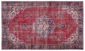 Naturel Over Dyed Vintage Rug 5'5'' x 9'2'' ft 165 x 280 cm