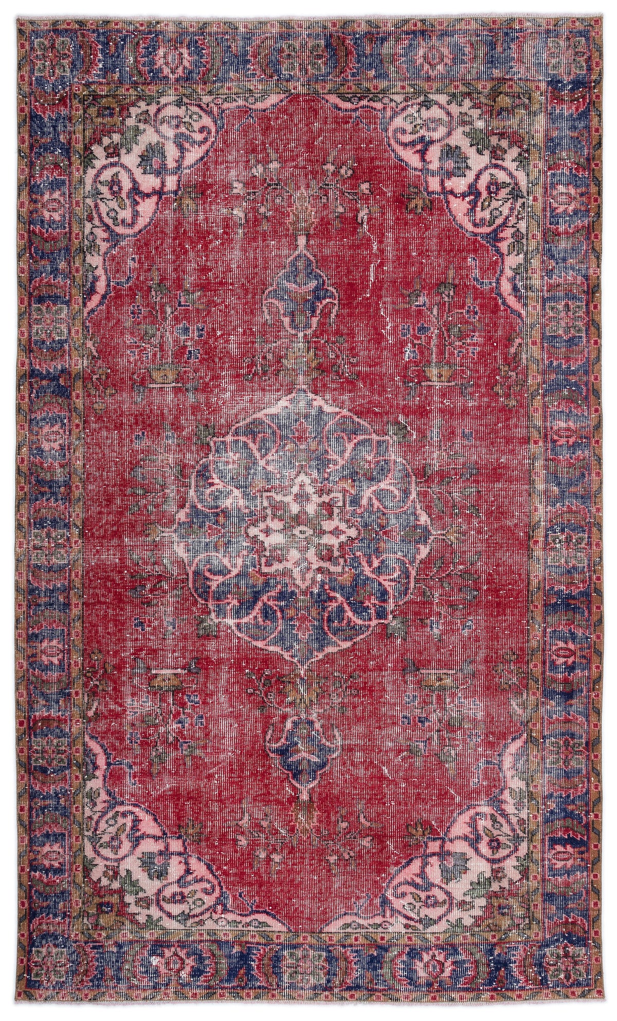 Naturel Over Dyed Vintage Rug 5&#39;5&#39;&#39; x 9&#39;2&#39;&#39; ft 165 x 280 cm