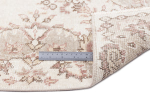 Beige Over Dyed Vintage Rug 5'9'' x 9'2'' ft 175 x 280 cm