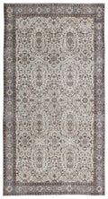 Beige Over Dyed Vintage Rug 5'1'' x 9'5'' ft 156 x 286 cm
