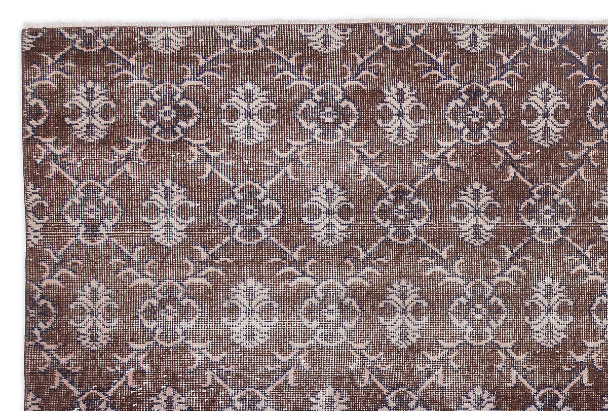 Retro Over Dyed Vintage Rug 4&#39;11&#39;&#39; x 7&#39;3&#39;&#39; ft 151 x 221 cm