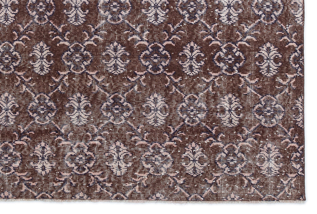 Retro Over Dyed Vintage Rug 4&#39;11&#39;&#39; x 7&#39;3&#39;&#39; ft 151 x 221 cm