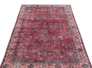 Naturel Over Dyed Vintage Rug 3'9'' x 6'11'' ft 115 x 210 cm