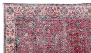Naturel Over Dyed Vintage Rug 3'9'' x 6'11'' ft 115 x 210 cm