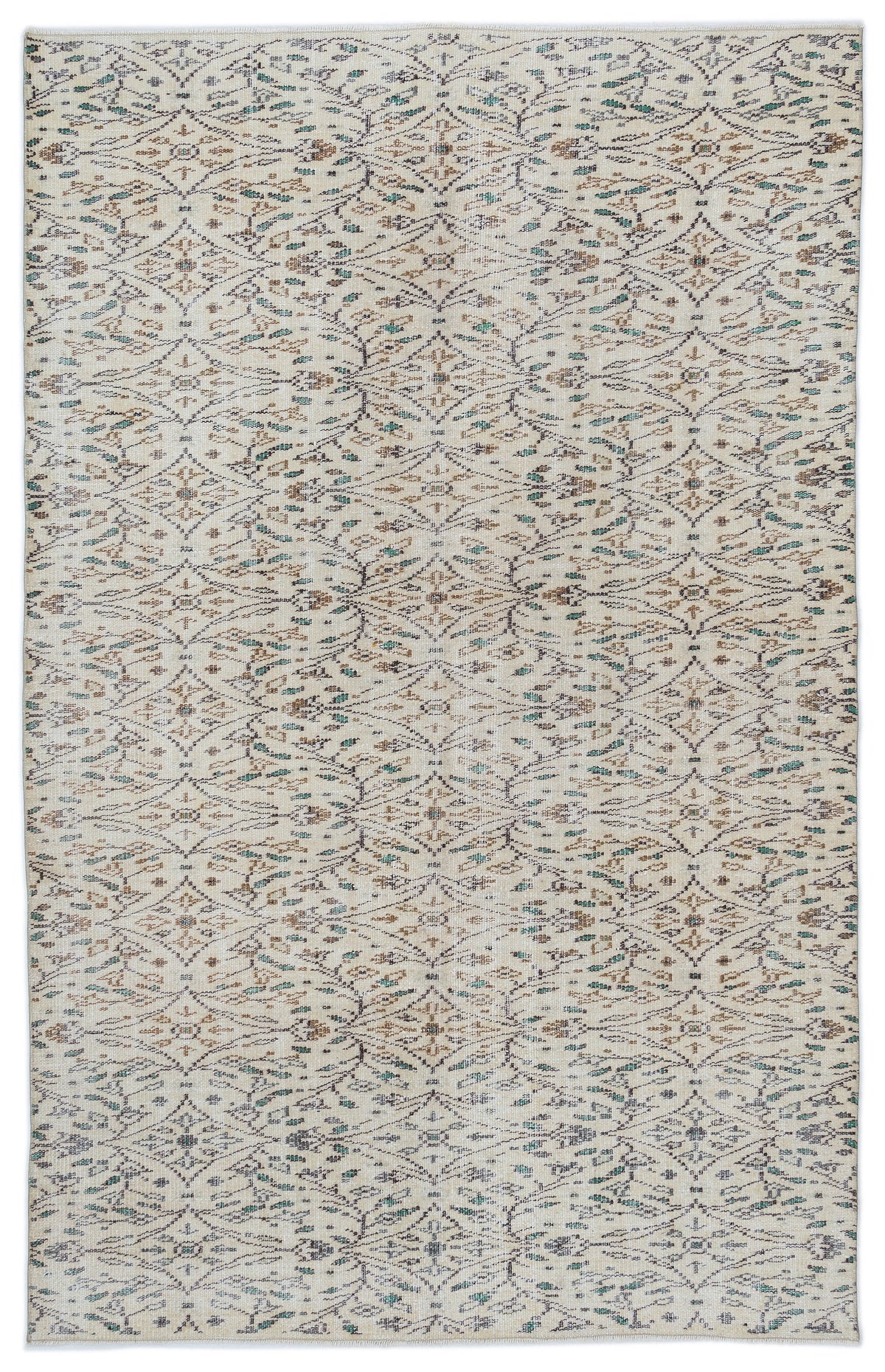 Retro Over Dyed Vintage Rug 5&#39;4&#39;&#39; x 8&#39;6&#39;&#39; ft 163 x 259 cm