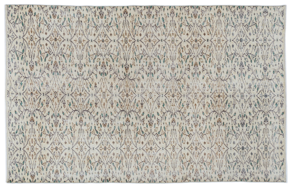 Retro Over Dyed Vintage Rug 5&#39;4&#39;&#39; x 8&#39;6&#39;&#39; ft 163 x 259 cm
