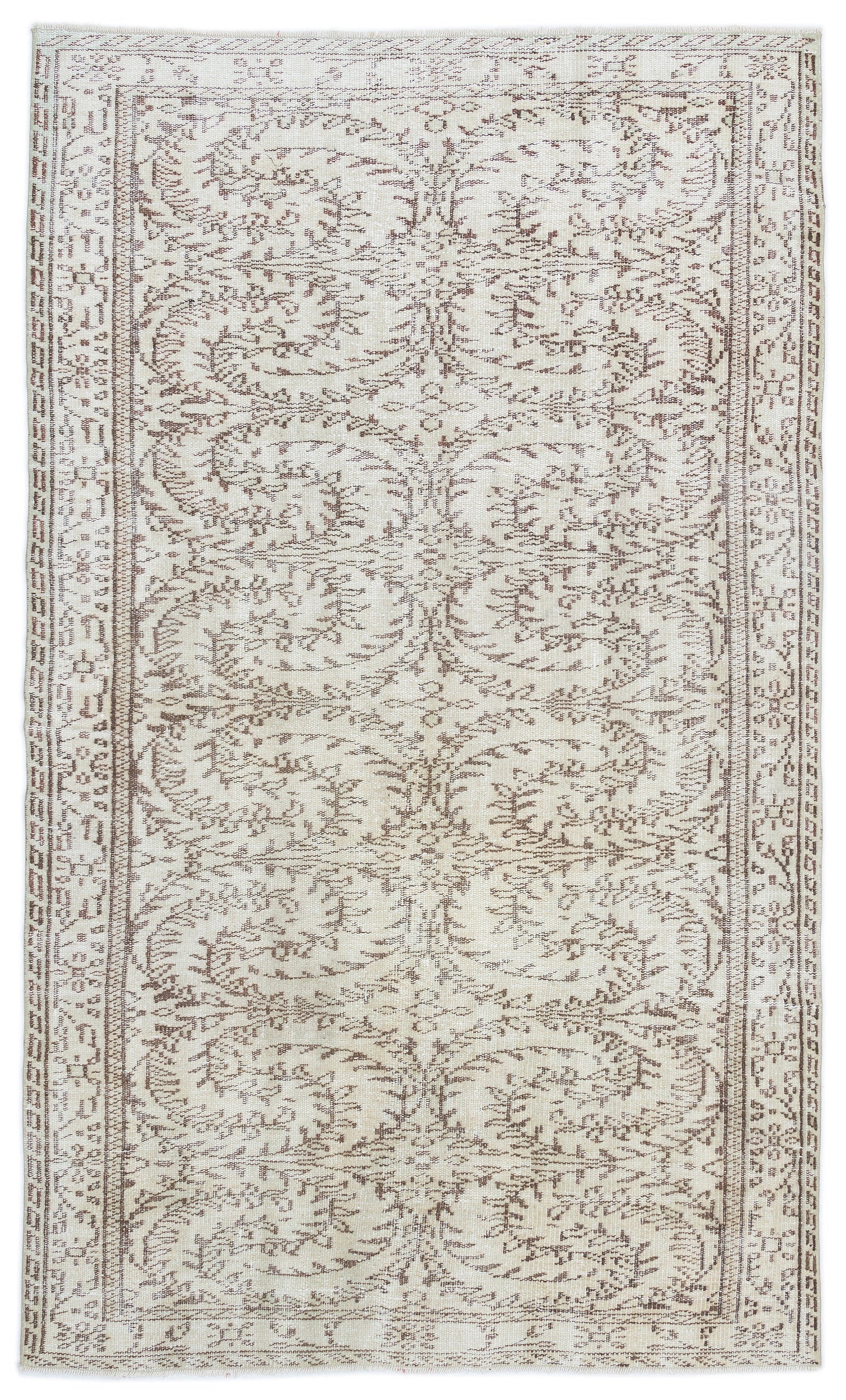 Retro Over Dyed Vintage Rug 4'11'' x 8'6'' ft 150 x 260 cm