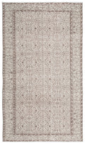Beige Over Dyed Vintage Rug 5'3'' x 8'11'' ft 160 x 272 cm