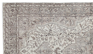 Beige Over Dyed Vintage Rug 5'5'' x 9'5'' ft 166 x 287 cm