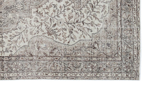 Beige Over Dyed Vintage Rug 5'5'' x 9'5'' ft 166 x 287 cm