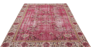 Retro Over Dyed Vintage Rug 5'9'' x 8'5'' ft 174 x 256 cm