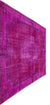 Fuchsia Over Dyed Vintage Rug 6'6'' x 9'5'' ft 197 x 288 cm