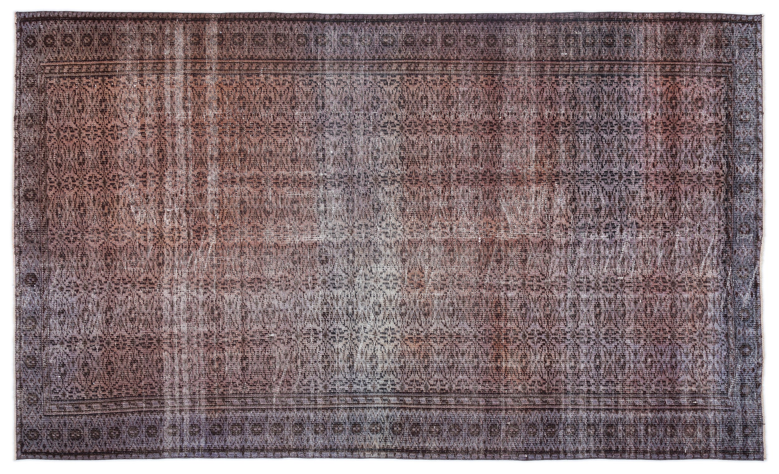 Retro Over Dyed Vintage Rug 5'10'' x 9'7'' ft 177 x 293 cm