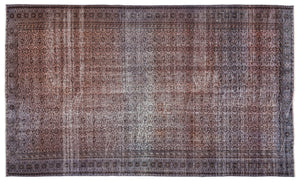 Retro Over Dyed Vintage Rug 5'10'' x 9'7'' ft 177 x 293 cm