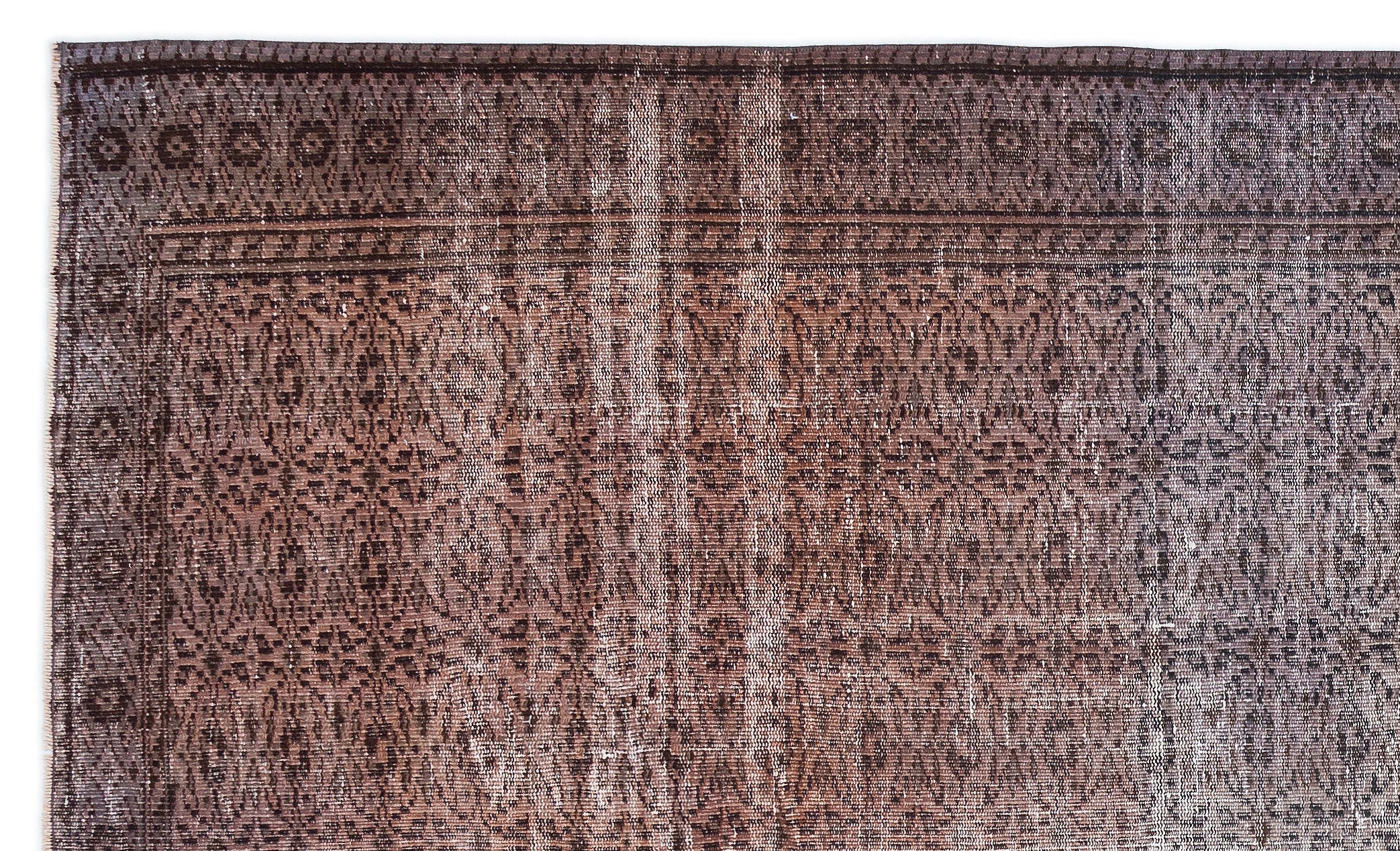 Retro Over Dyed Vintage Rug 5'10'' x 9'7'' ft 177 x 293 cm