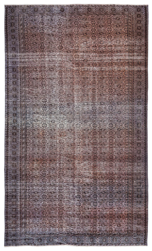 Retro Over Dyed Vintage Rug 5'10'' x 9'7'' ft 177 x 293 cm