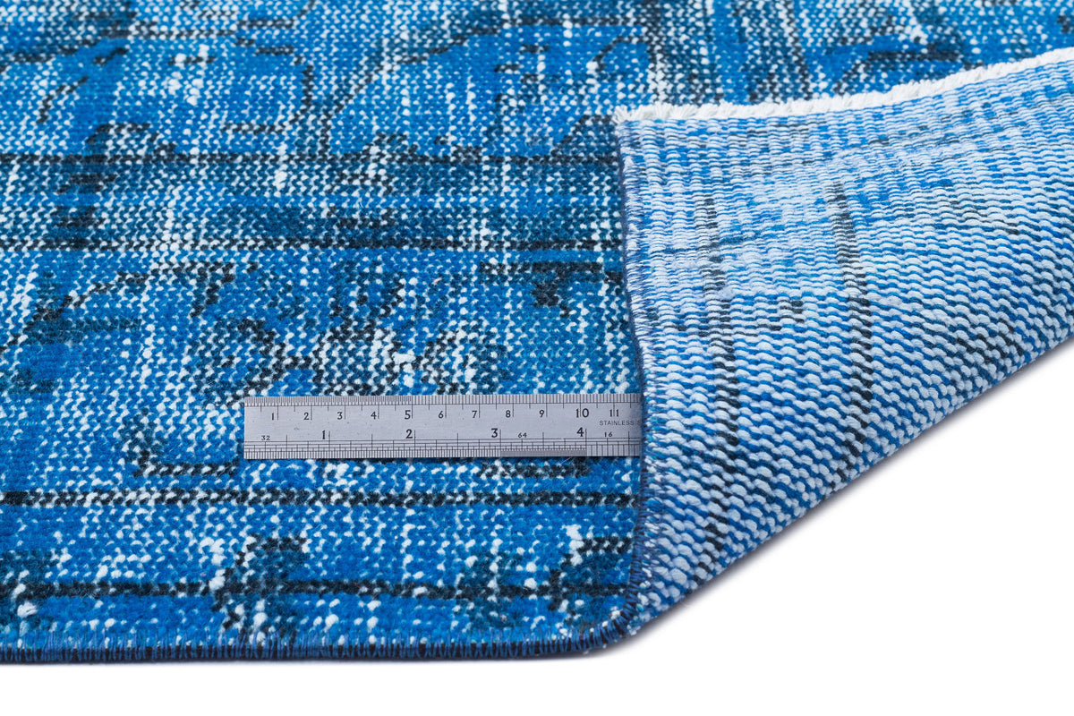 Turquoise  Over Dyed Vintage Rug 6&#39;0&#39;&#39; x 9&#39;8&#39;&#39; ft 183 x 295 cm
