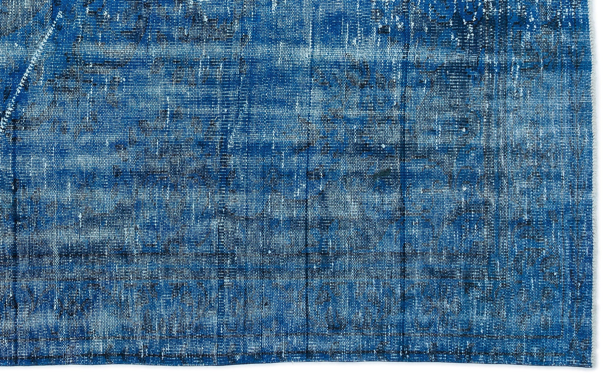 Turquoise  Over Dyed Vintage Rug 6'0'' x 9'8'' ft 183 x 295 cm