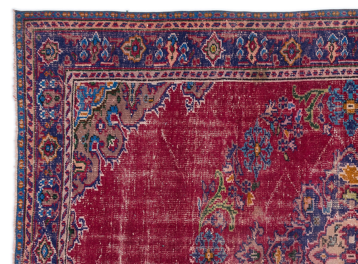 Naturel Over Dyed Vintage Rug 6&#39;6&#39;&#39; x 8&#39;11&#39;&#39; ft 197 x 272 cm