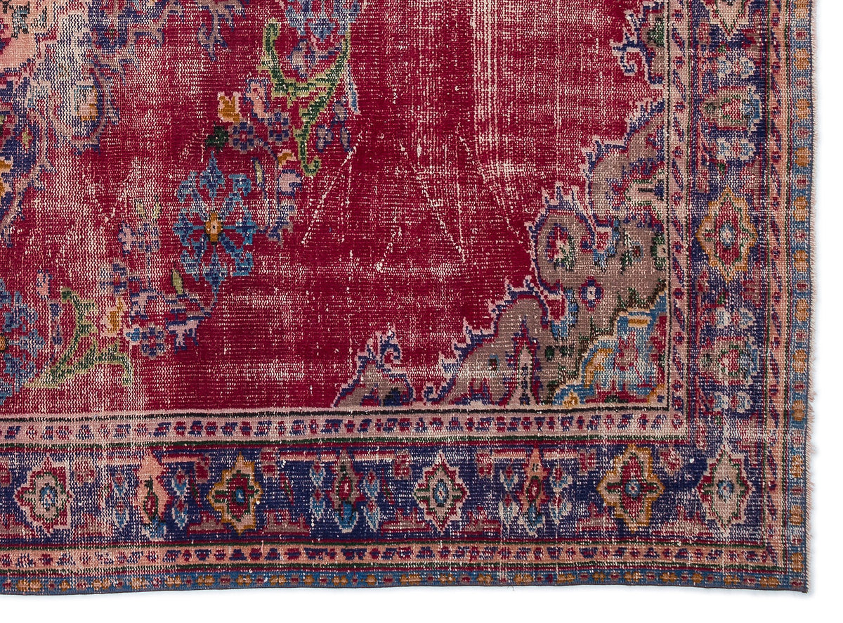 Naturel Over Dyed Vintage Rug 6&#39;6&#39;&#39; x 8&#39;11&#39;&#39; ft 197 x 272 cm