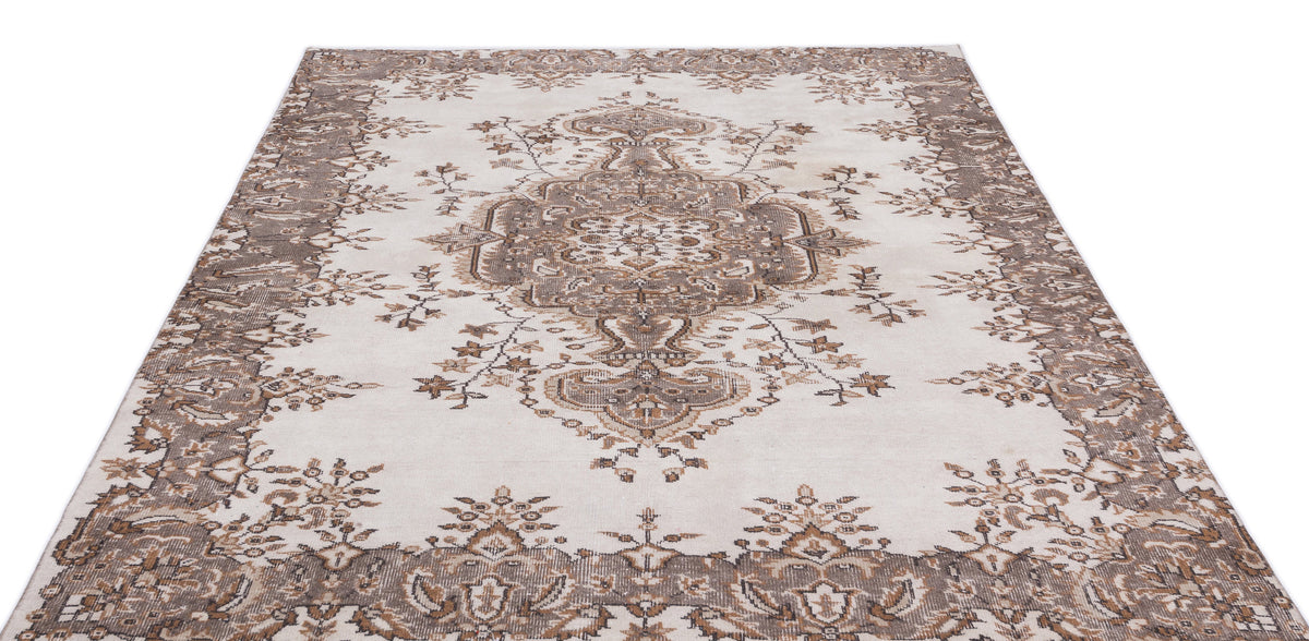 Naturel Over Dyed Vintage Rug 5&#39;10&#39;&#39; x 8&#39;2&#39;&#39; ft 177 x 248 cm