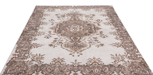 Naturel Over Dyed Vintage Rug 5'10'' x 8'2'' ft 177 x 248 cm