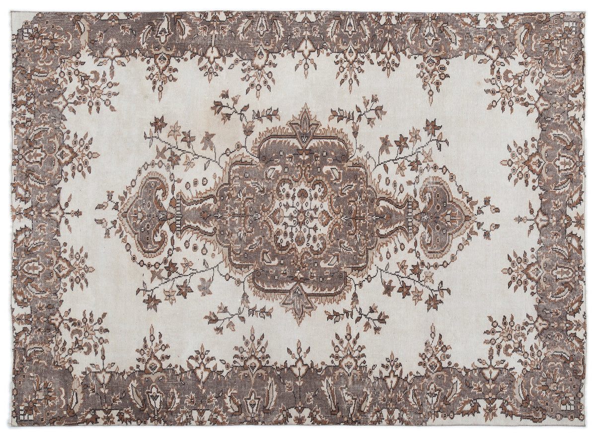 Naturel Over Dyed Vintage Rug 5&#39;10&#39;&#39; x 8&#39;2&#39;&#39; ft 177 x 248 cm
