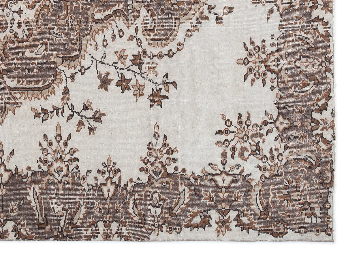 Naturel Over Dyed Vintage Rug 5&#39;10&#39;&#39; x 8&#39;2&#39;&#39; ft 177 x 248 cm