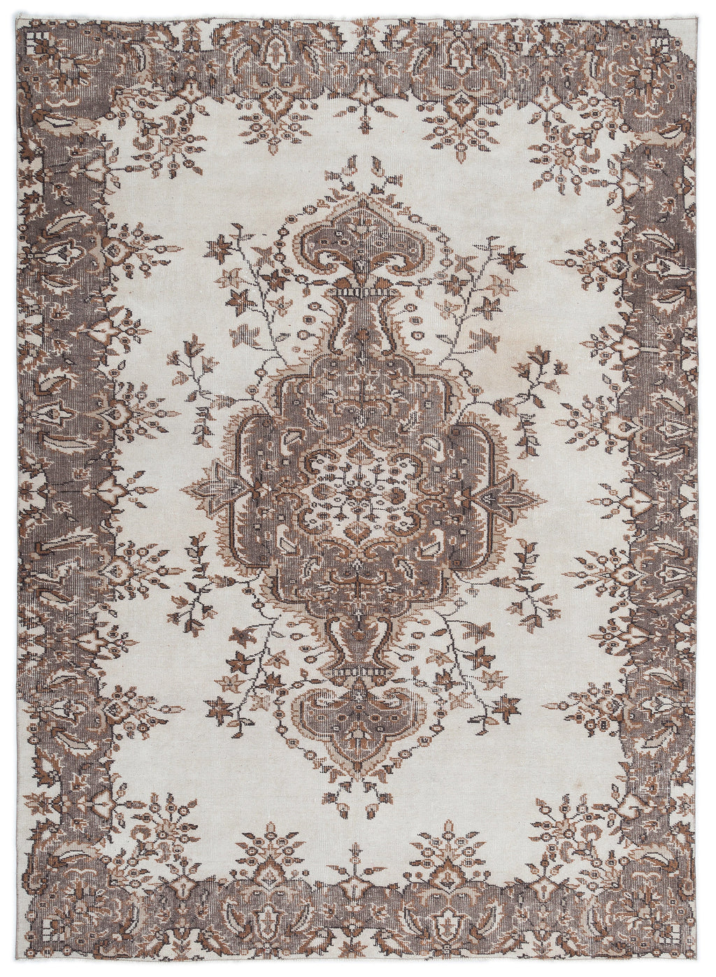 Naturel Over Dyed Vintage Rug 5'10'' x 8'2'' ft 177 x 248 cm
