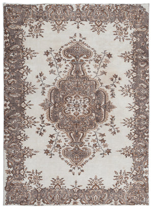 Naturel Over Dyed Vintage Rug 5'10'' x 8'2'' ft 177 x 248 cm